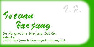 istvan harjung business card